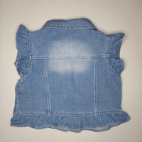 Denim Ruffle Vest