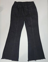 Black Split Hem Jeans