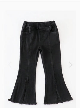 Black Split Hem Jeans